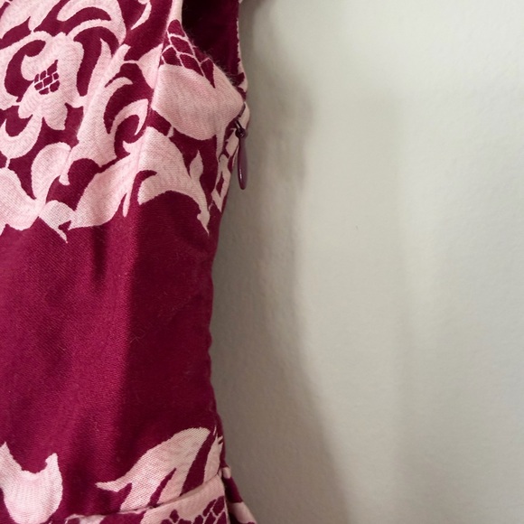 Janie and Jack Red Dress Floral Cotton Size 6 Girls Church - Picture 3 of 9